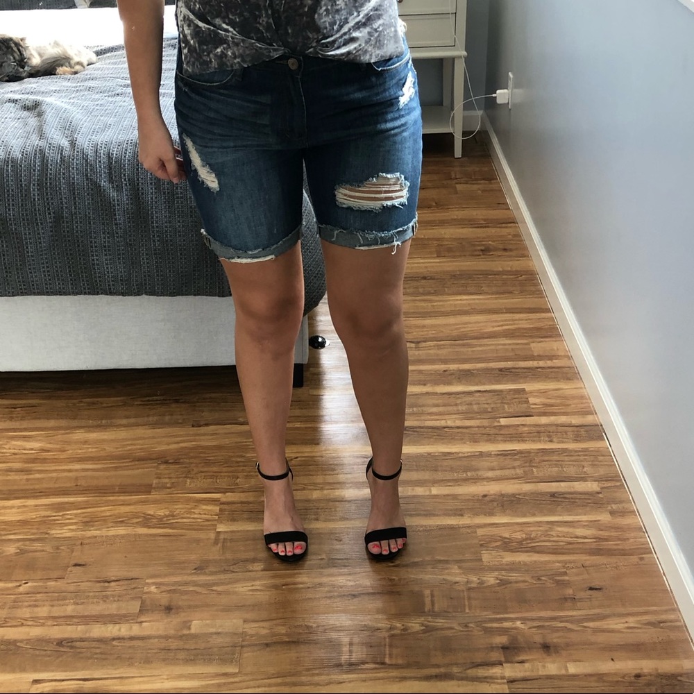 Distressed Jean Shorts